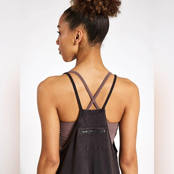 Free People Hot Shot Onesie Black Washed XS B1171 - Picture 4 of 9